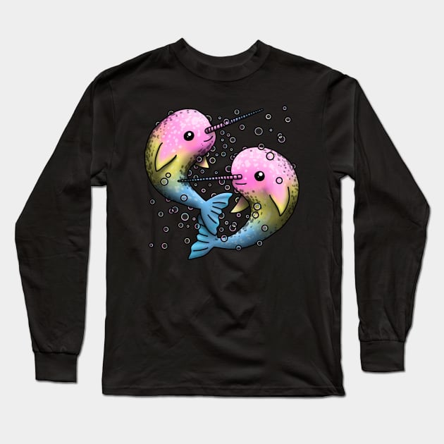 Pan Narwhals Long Sleeve T-Shirt by Art by Veya